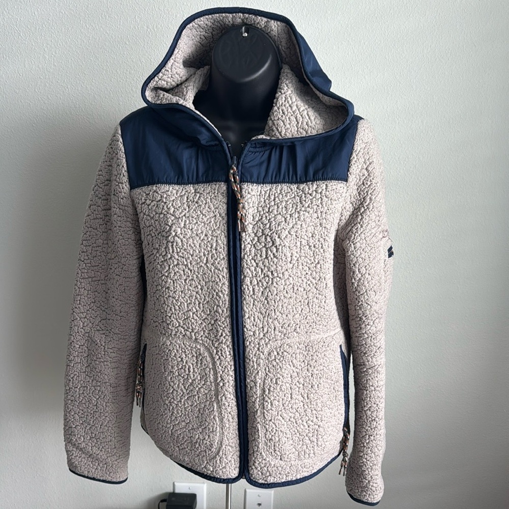 Prince & Fox Sherpa Fleece Zip-Up Hoodie Jacket - Size M
